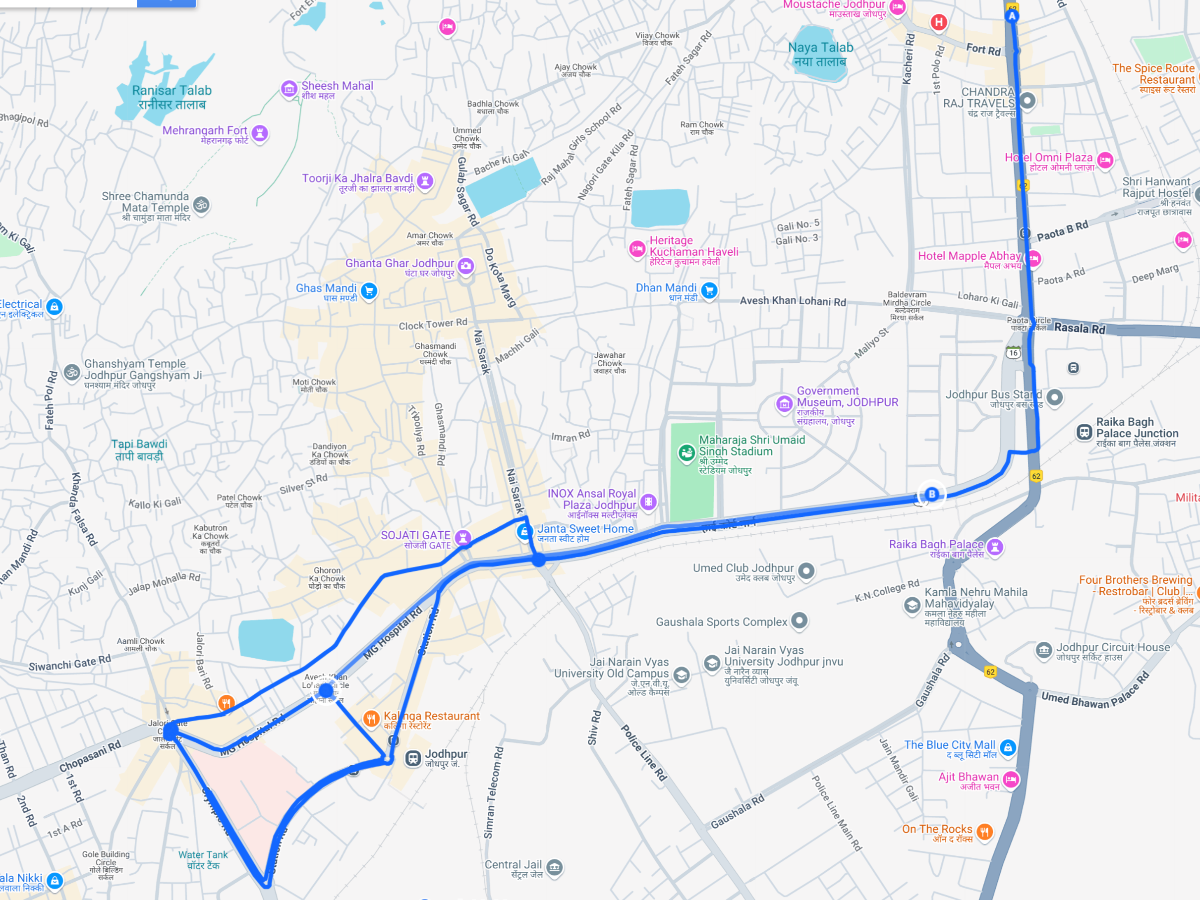 Data Collection Route Map